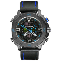 BOAMIGO F525 Mode Hommes Montre Numérique Cadran Créatif Lumineux Semaine Affichage Chronographe LED Double Affichage Mo