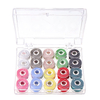 Bobines en plastique transparent avec boîte de rangement de fil de fil de bobines de machine à coudre 20pcs