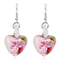 Bohème Créatif Lumineux Bijoux Ethniques Boucles Doreilles Fleur Motif Coeur Dangle Boucle Doreille pour les F