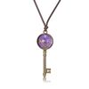 Bohème Gypsophila métal clé pendentif collier délicatesse Vintage cadeau pour les femmes