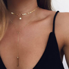 Bohème Multicouche Collier Étoile Bar Tassel Pendentif De Mode Collier Chaîne Paillette pour Femmes