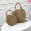 Bohême Rotin Sac De Paille Femmes Sac À Main De Paille Round Beach 110cm Longueur Polyester