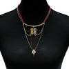Bohémienne Multicolor Beads Chain Environmental Plating Collier multicouches pour femmes
