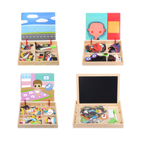 Bois magnétique planche à dessin puzzle animal jouets puzzle puzzle jouet enfants apprentissage éducatif précoce