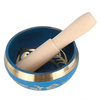Bol chantant tibétain avec un design traditionnel drapeau de prière bouddhiste tibétain bol à musique fait à la main
