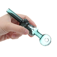 Bol de tuyau de filtre à eau en verre de titulaire de fines herbes en verre de Portable de verre vert
