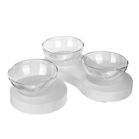 Bol pour animaux de compagnie Transparent Double/simple chat chien chiot nourriture eau potable mangeoires plat
