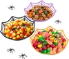 Bols de panier de bonbons dHalloween bols en plastique de toile daraignée pour enfants tromper ou traiter la d