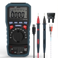 BOLYFA BF117 Multimètre numérique professionnel Interface USB Logiciel PC et fonction de sortie de données Testeur de te