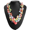 Bonbons couleur multicouche perles ras du cou déclaration collier pendentif