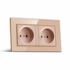 BONDA interrupteur de prise 86 * 86 PC panneau de verre ue allemand France prise prise murale interrupteur série maison