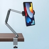 Boneruy Support de téléphone/tablette à bras long avec rotation à 360 ° Conception à trois arbres Support de lit en alli