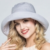 Bonnet à roulettes ajustable en lin et coton pour femmes