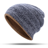 Bonnet bicolore avec bonnet en tricot à double couche