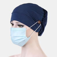 Bonnet Bonnet de chimiothérapie multicolore bouton oreilles montables anti-legging