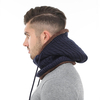 Bonnet chaud tricoté épais pour hommes avec cache-oreilles écharpe à capuche