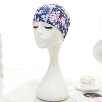 Bonnet de bain femme en coton à haute élasticité,  Turban