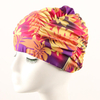 Bonnet de bain fleur plissé taille Plus pour femmes