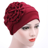 Bonnet de coton chaud fleurs femmes casquette chapeau musulman occasionnel