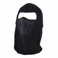 Bonnet de cyclisme en plein air capuchon coupe-vent en molleton chaud masque facial à bavette