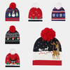 Bonnet de Noël en tricot jacquard unisexe bonnets chauds