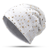 Bonnet en bonneterie à motif pentagramme imprimé mode hiver