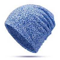 Bonnet en coton unisexe - Bonnet à foulard imprimé de lettres à usages multiples