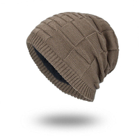 Bonnet en laine tricoté saison Plus Bonnet dextérieur pour homme à tête carrée monochrome