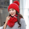 Bonnet hiver en laine à double usage pour femmes