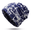 Bonnet multicolore en coton bicolore avec bonnet écharpe