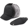 Bonnet pare-neige épaississant au smog + masque chaud équitation de plein air,  chapeau dhiver