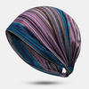 Bonnet rayé multicolore Bonnet écharpe Tête de turban
