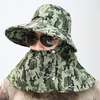 Bonnet respirant avec protection du visage en mesh de coton pour homme