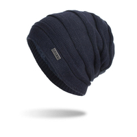 Bonnet Skullies en tricot uni pour homme