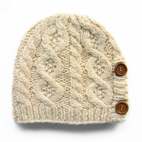 Bonnet tricoté à boutons avec bonnets souples pour hommes