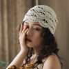 Bonnet tricoté à la main Bonnet turban décontracté littéraire rétro