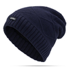 Bonnet tricoté bouffant unisexe chaud en velours doublé de velours dhiver