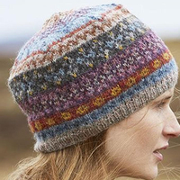 Bonnet tricoté décontracté à blocs de couleurs pour femmes