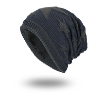 Bonnet Tricoté Homme Saison Plus Bonnet Chaud Etoile à Cinq Branches