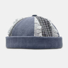 Bonnet unisexe de couleur assortie à pompon bouclé Hip-hop Brimless Beanie Landlord Cap Skull Cap