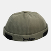 Bonnet unisexe en coton avec lettre de requin brodé pare-soleil sans bord bonnet bonnet de crâne
