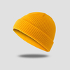 Bonnet unisexe en laine tricoté de couleur unie Casquettes de crâne Bonnets sans bord