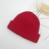 Bonnet unisexe en laine tricotée de couleur unie