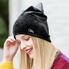 BonnetFemmeBonnetVeloursStrassDeco Cat Oreille Coupe-Vent
