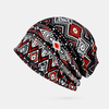 Bonnetàmotifgéométriqueencoton pour femmes hiver