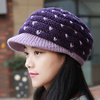 Bonnets de béret en bonneterie épais tressés pour lhiver
