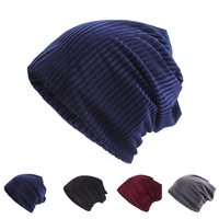 Bonnets en hiver en velours côtelé à la mode