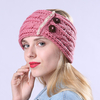 Bonnets tricotés avec bonnets en forme de queue de cheval pour femmes