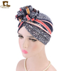 Bonnetstylefemmeencotonà motif floral turban