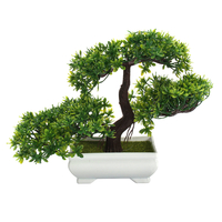 Bonsa avec décoration de plante artificielle en pot pour bureau à domicile 18cm